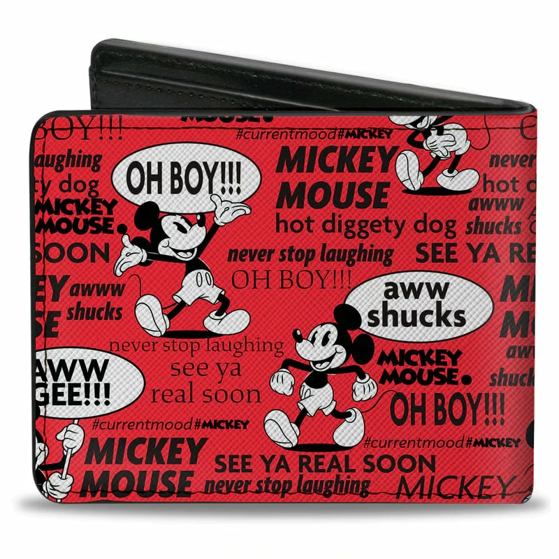 Buckle-Down Mickey Mouse Poses And Quotes Collage - Bi-Fold Wallet 3 Buckle-Down Mickey Mouse Poses And Quotes Collage - Bi-Fold Wallet