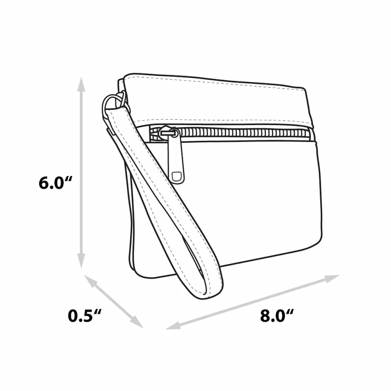 Buckle-Down Women's Wallet Double Pocket Wristlet - Cinderella Script Debossed Black With Castel Emblem 4 Buckle-Down Women's Wallet Double Pocket Wristlet - Cinderella Script Debossed Black With Castel Emblem