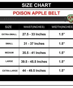 Buckle-Down Snow White Poison Apple Crystal Rhinestone Cast Buckle - Black Strap Belt