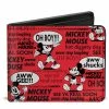 Buckle-Down Mickey Mouse Poses And Quotes Collage - Bi-Fold Wallet