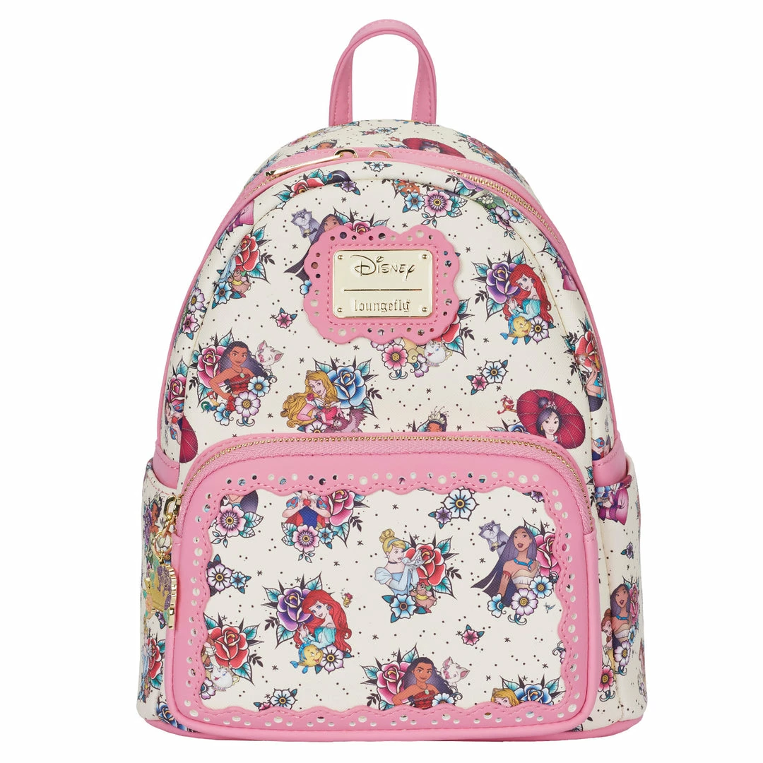 Loungefly Disney Princess Tattoo AOP Mini Backpack 1 Loungefly Disney Princess Tattoo AOP Mini Backpack