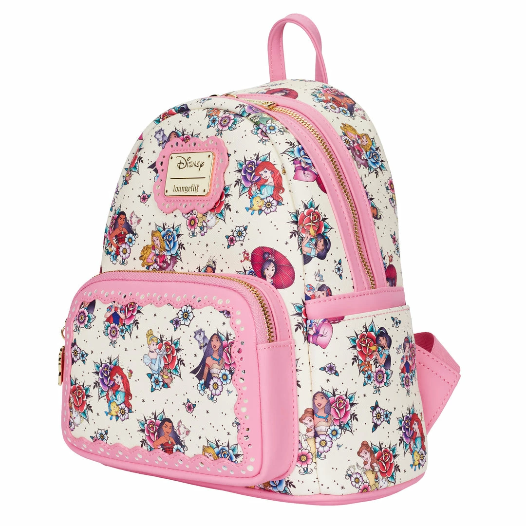 Loungefly Disney Princess Tattoo AOP Mini Backpack 3 Loungefly Disney Princess Tattoo AOP Mini Backpack