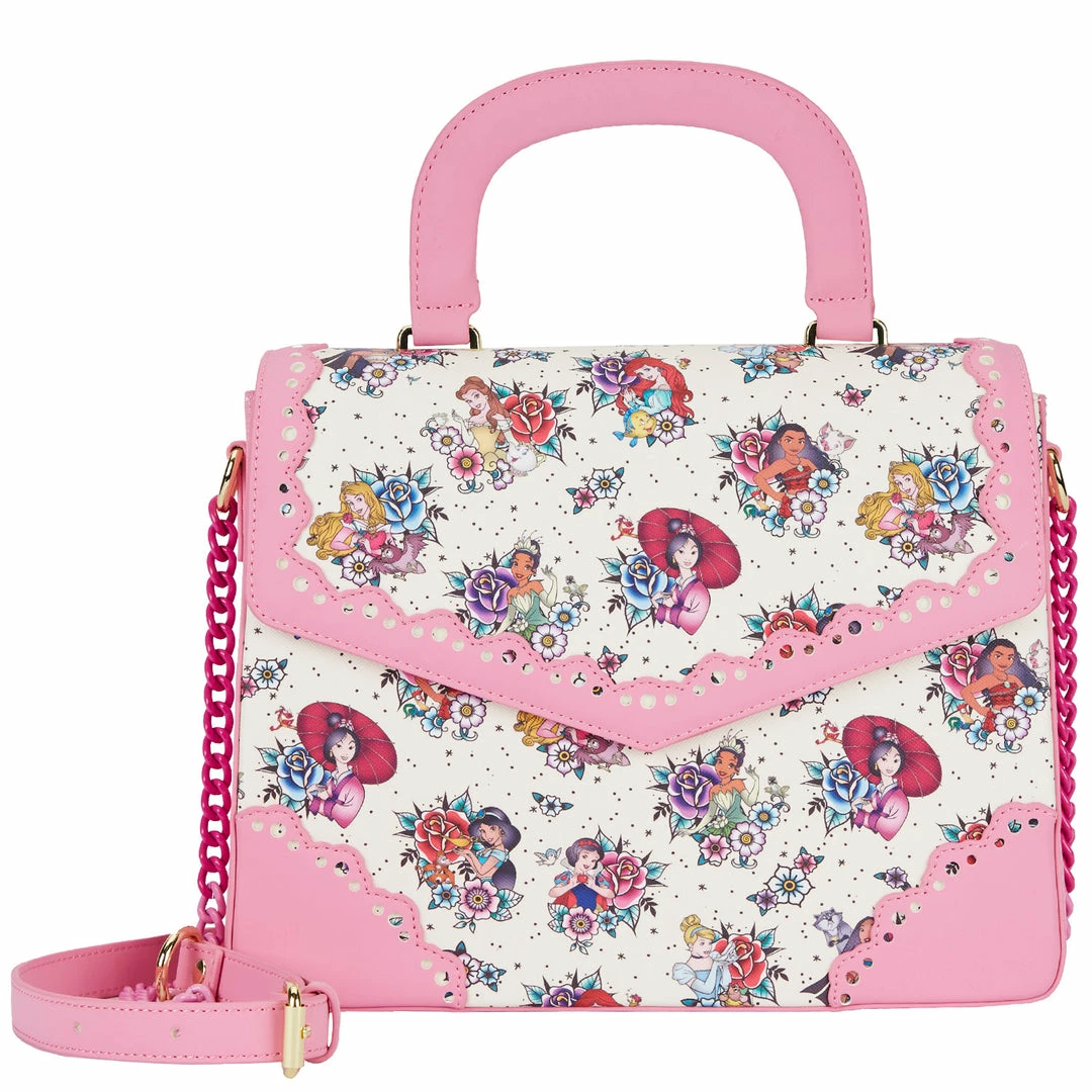 Loungefly Disney Princess Tattoo AOP Crossbody 1 Loungefly Disney Princess Tattoo AOP Crossbody