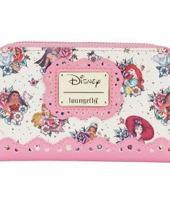 Loungefly Disney Princess Tattoo AOP Zip Around Wallet
