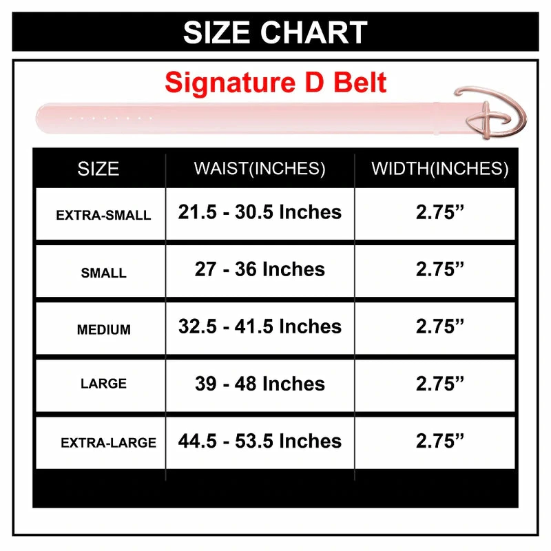 Buckle-Down Disney Signature D Logo Rose Gold Cast Buckle - Pink Strap Belt 2 Buckle-Down Disney Signature D Logo Rose Gold Cast Buckle - Pink Strap Belt