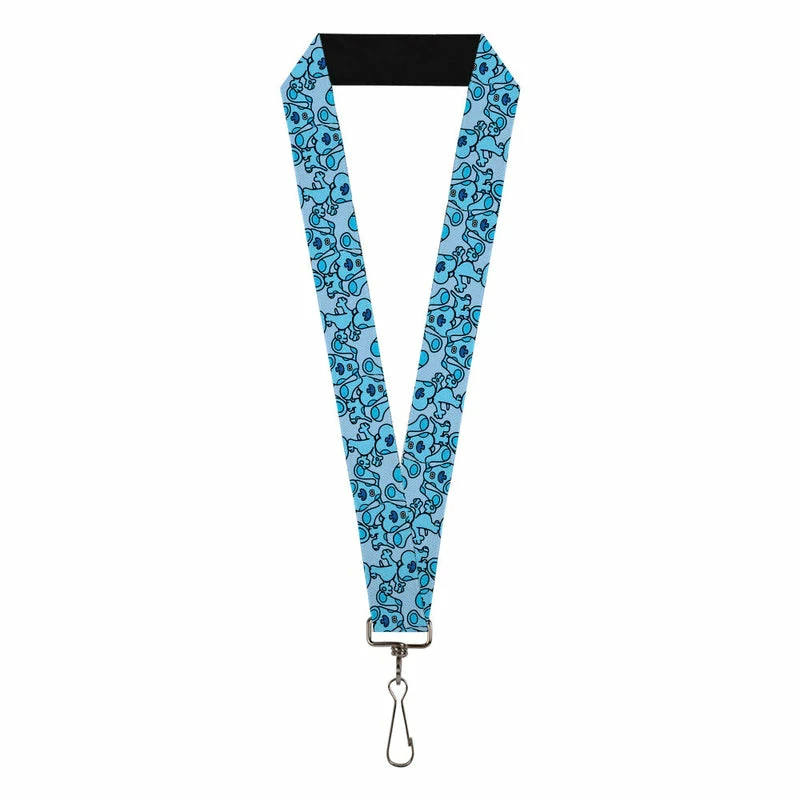Buckle-Down Blue's Clues Blue Poses Scattered Blues Lanyard 1 Buckle-Down Blue's Clues Blue Poses Scattered Blues Lanyard